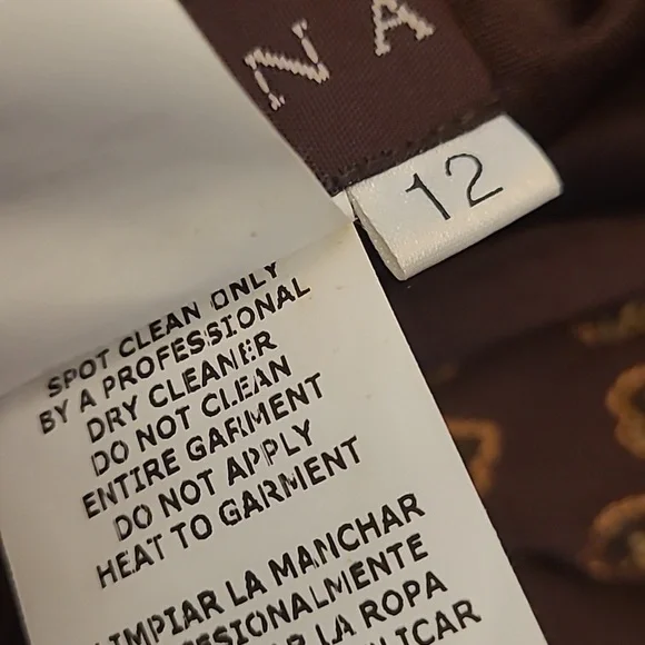 EUC VTG Marina 100% Silk Beaded and Sequined Chocolate Bown Lined Dress - Picture 16 of 17